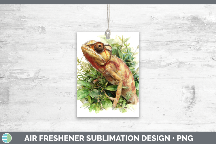 Chameleon Lizards Air Freshener Sublimation Design