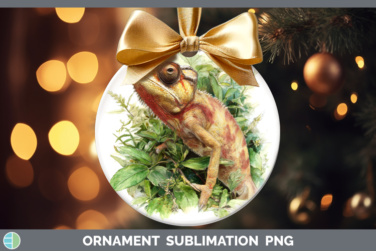 Chameleon Lizards Ornament Sublimation Design