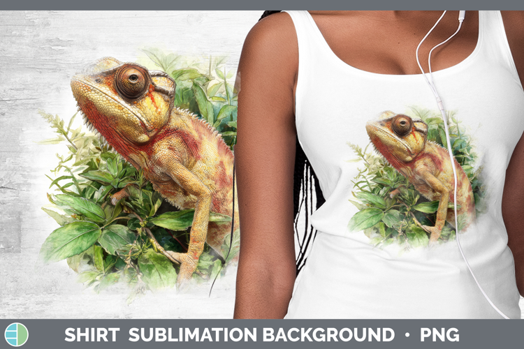 Chameleon Lizards Shirt Sublimation Design