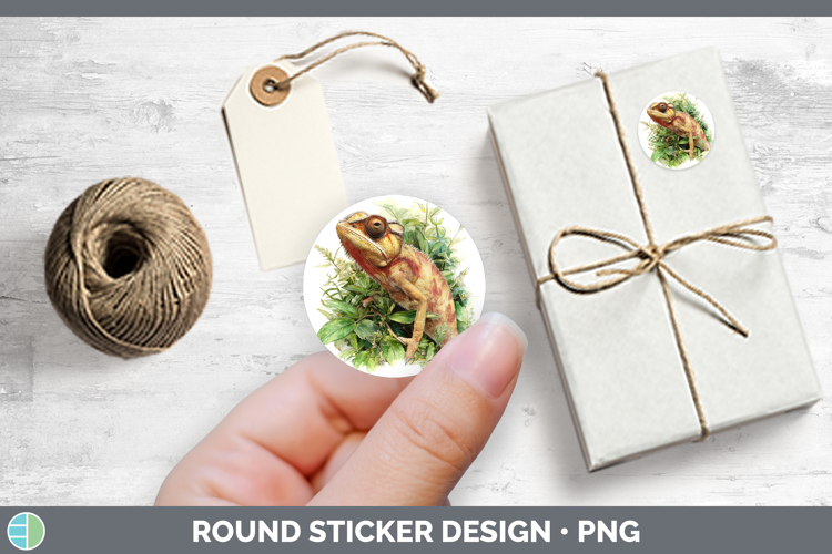 Chameleon Lizards Stickers Design