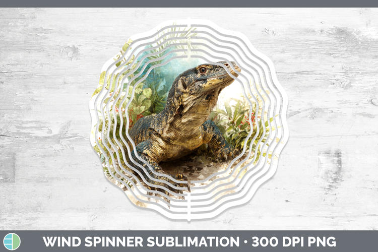 Crocodile Monitor Lizards Wind Spinner Sublimation Design