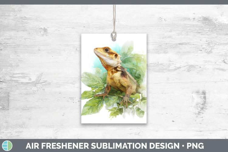 Frilled Lizards Air Freshener Sublimation Design