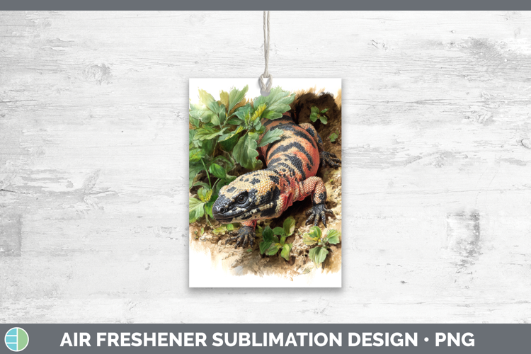 Gila Monster Lizards Air Freshener Sublimation Design