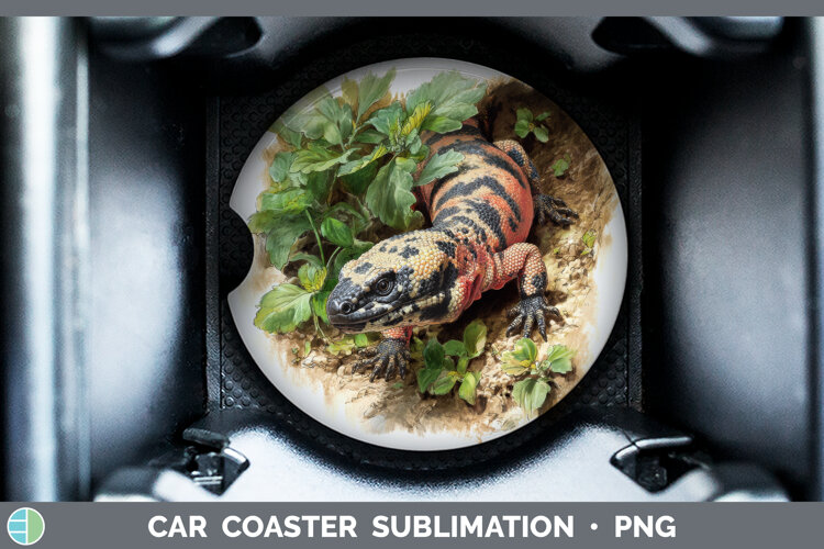 GorgeousLizards Car Coaster design.