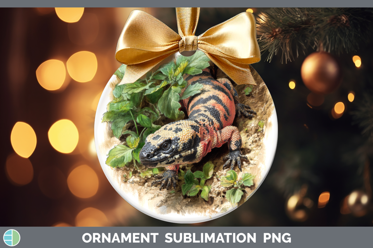 Gila Monster Lizards Ornament Sublimation Design
