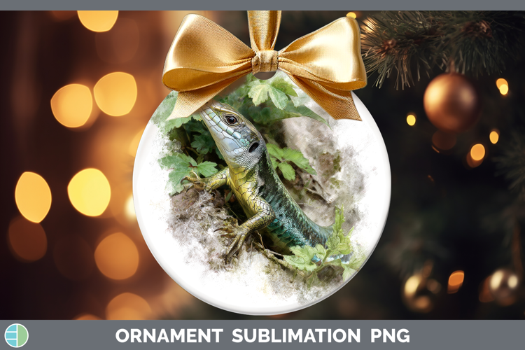 Glass Lizards Ornament Sublimation Design