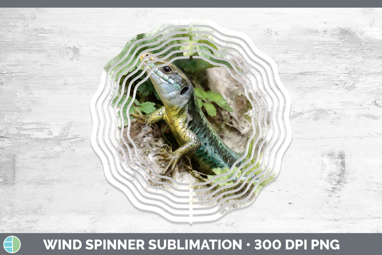 Glass Lizards Wind Spinner Sublimation Design