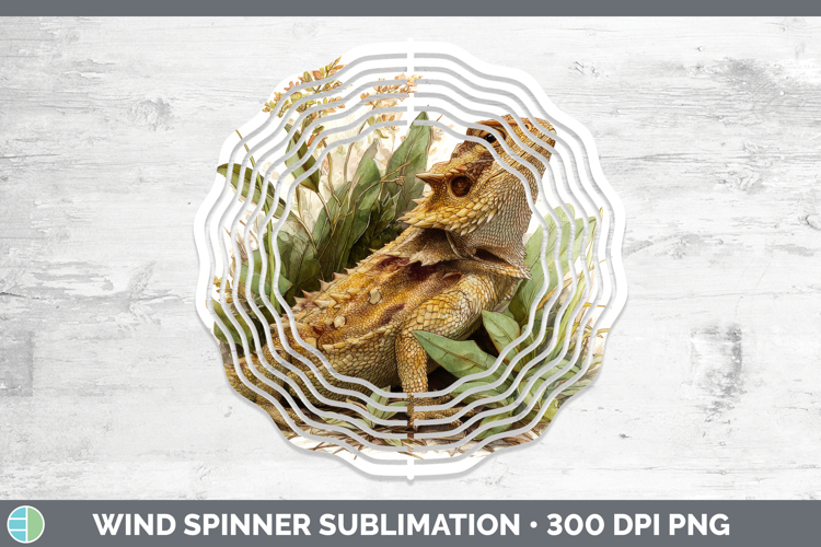Horned Lizards Wind Spinner Sublimation Design