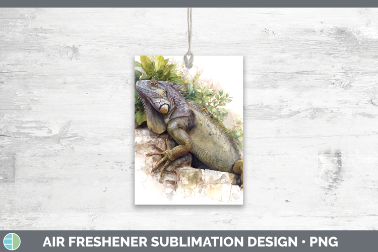 Iguana Lizards Air Freshener Sublimation Design