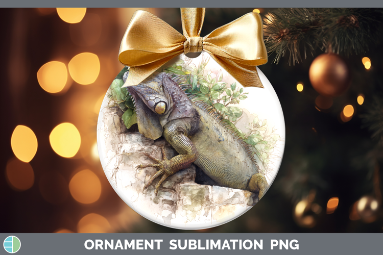 Iguana Lizards Ornament Sublimation Design