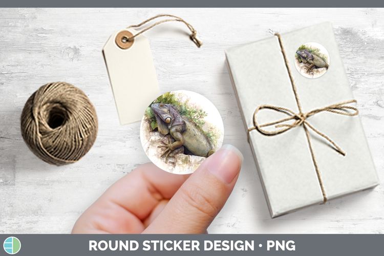Iguana Lizards Stickers Design