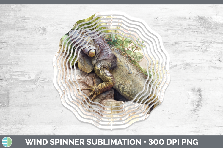 Iguana Lizards Wind Spinner Sublimation Design