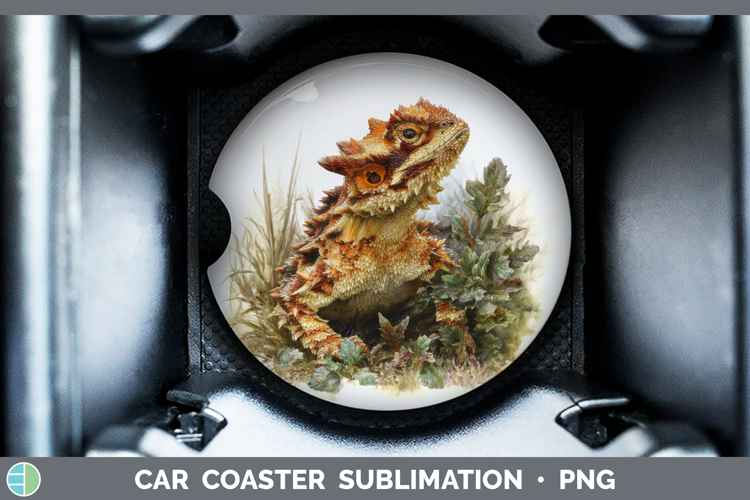 Moloch Thorny Devil Lizards Car Coaster Sublimation Design