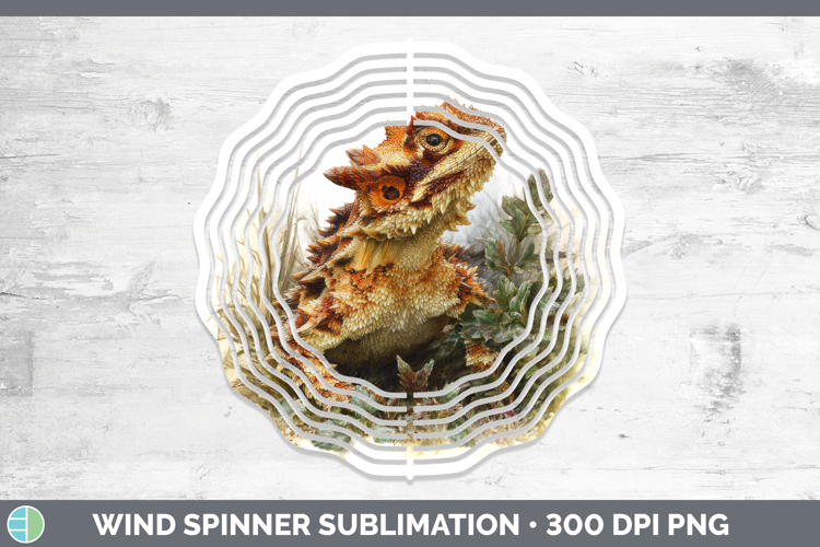 Moloch Thorny Devil Lizards Wind Spinner Sublimation Design