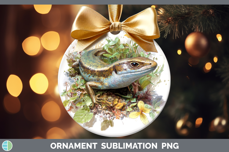Skink Lizards Ornament Sublimation Design