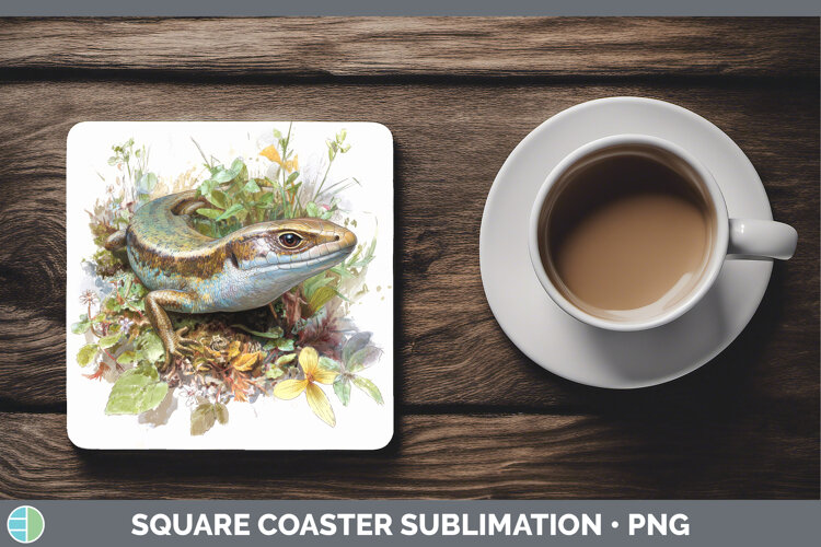 GorgeousLizards Square Coaster design.