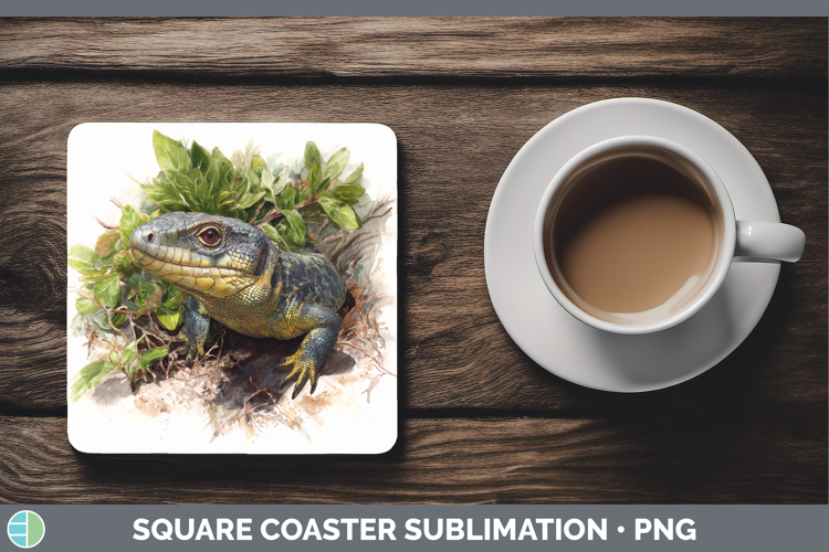 Tegus Lizards Square Coaster Sublimation Design
