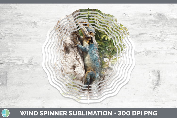 Tree Agama Lizards Wind Spinner Sublimation Design