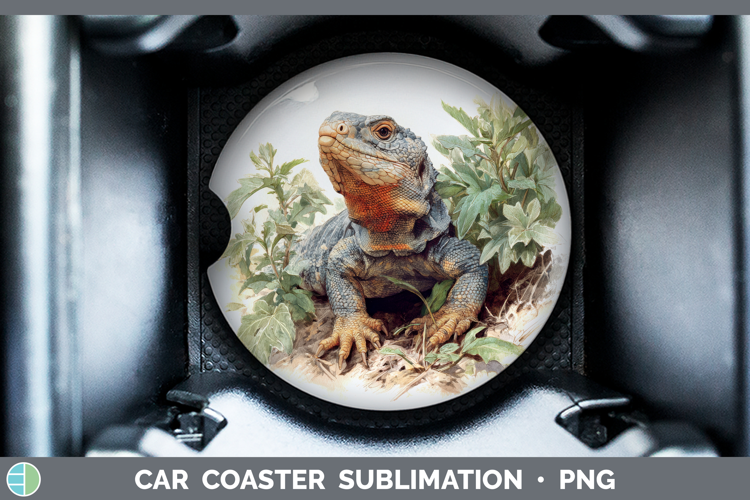 Uromastyx Lizards Car Coaster Sublimation Design