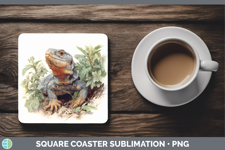 Uromastyx Lizards Square Coaster Sublimation Design