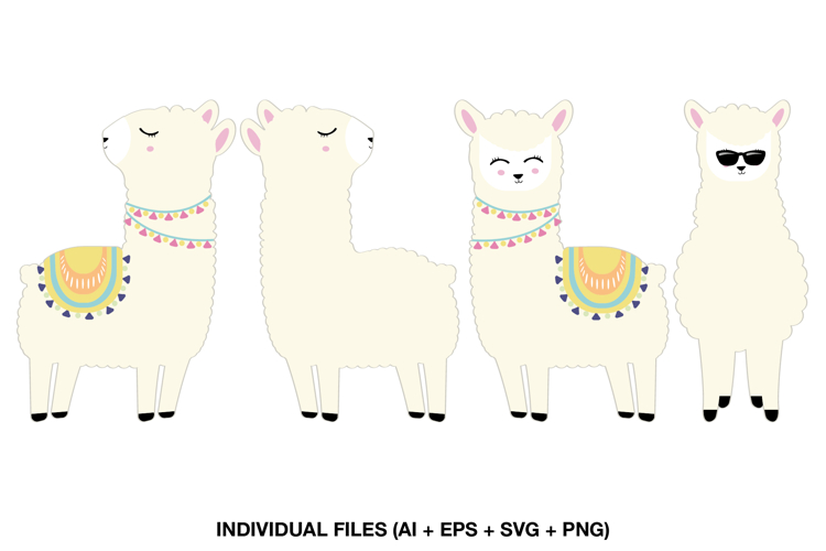 Llama Clipart for Travel Scrapbooking and Memory Albums