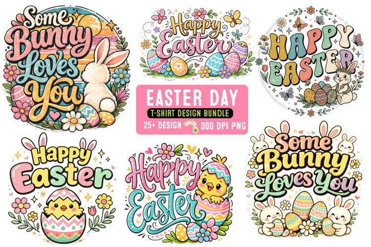 Happy Easter Day Sublimation Bundle,Easter Day Shirt Bundle