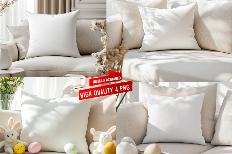 Pillow Mocku |Spring Pillow Mockup | Floral Cushion Mockup