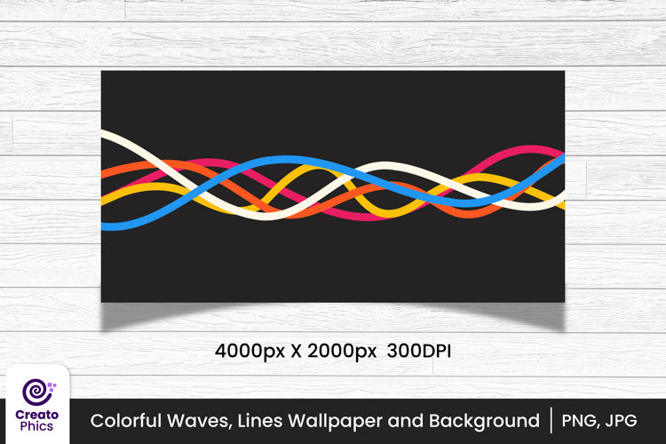 colorful waves dark background lines wallpaper design