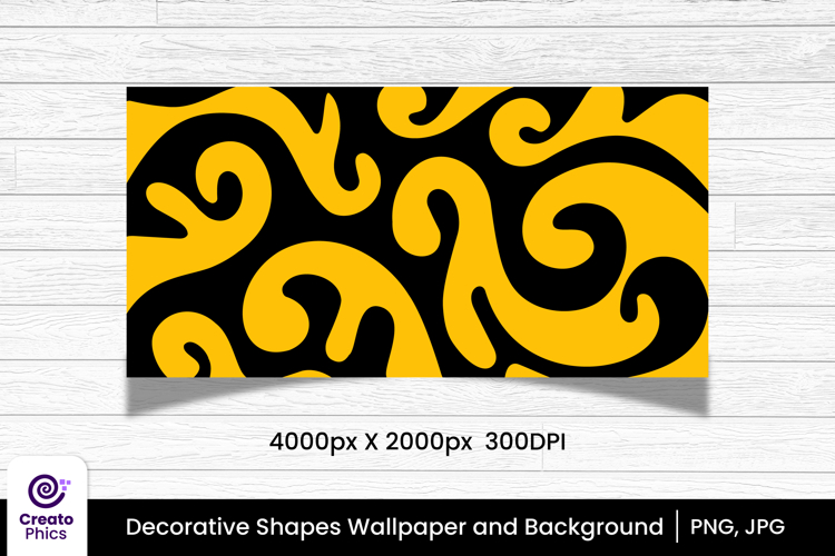 yellow decorative shapes background and wallpaper design