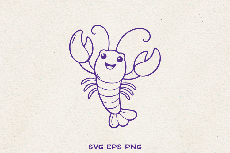 Mardi Gras Lobster SVG | Cute Carnival Crawfish Clipart