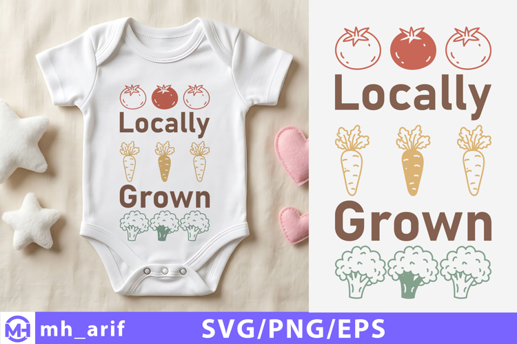 Baby & Kids Vegetable Funny SVG PNG Design
