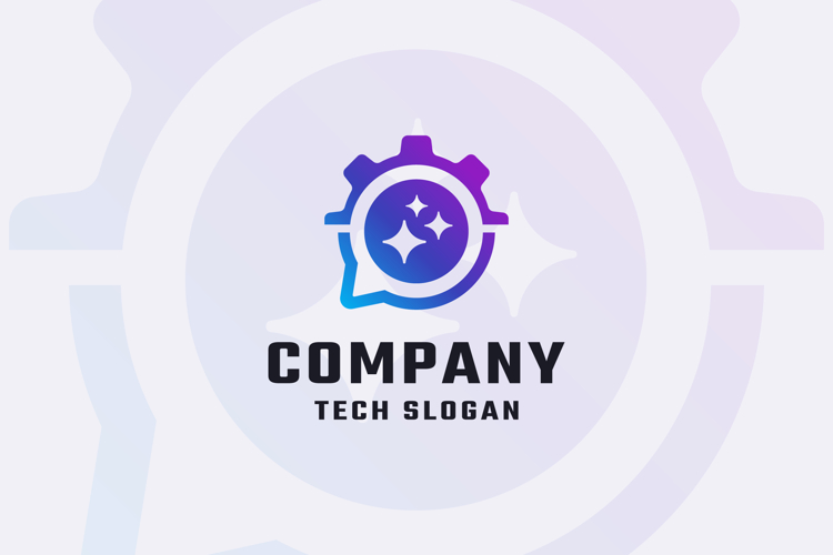 Modern AI Chat Tech Logo Template