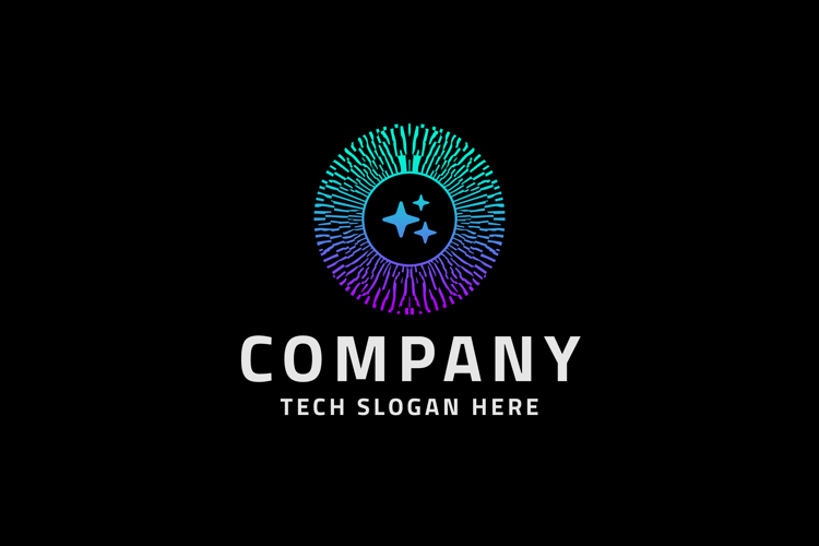 Futuristic Tech & Artificial Intelligence Logo