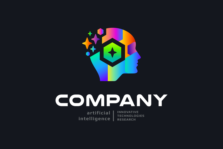 Human Head Ai Tech Logo