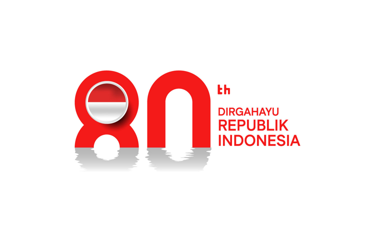 Logo HUT RI 80th indonesia independence day template design