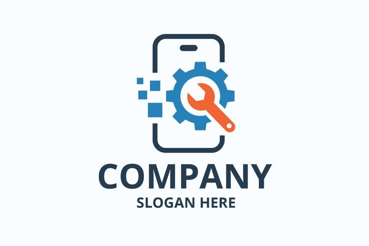 Smart Mobile Phone Fix Repair Company Logo example image 1