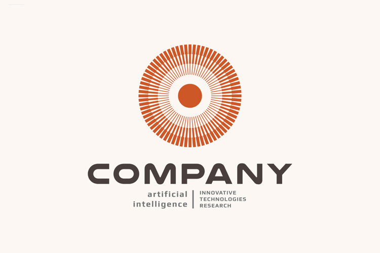 Letter O Circular Sunburst Ai Logo example image 1