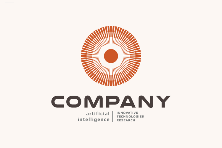 Letter O Circular Sunburst Ai Logo