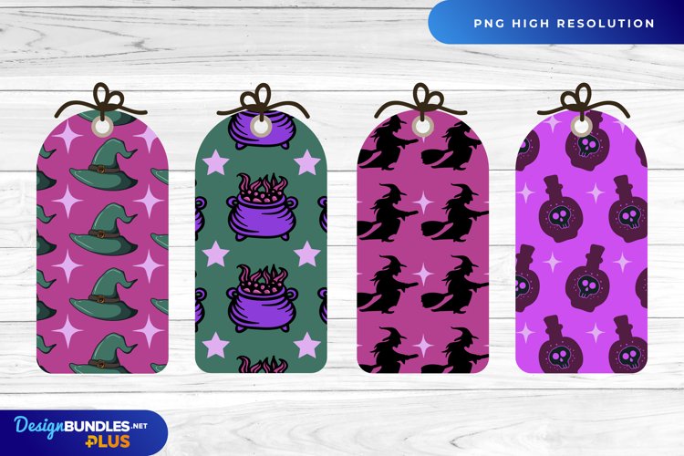 Lollypop Shaped Tags with Pattern