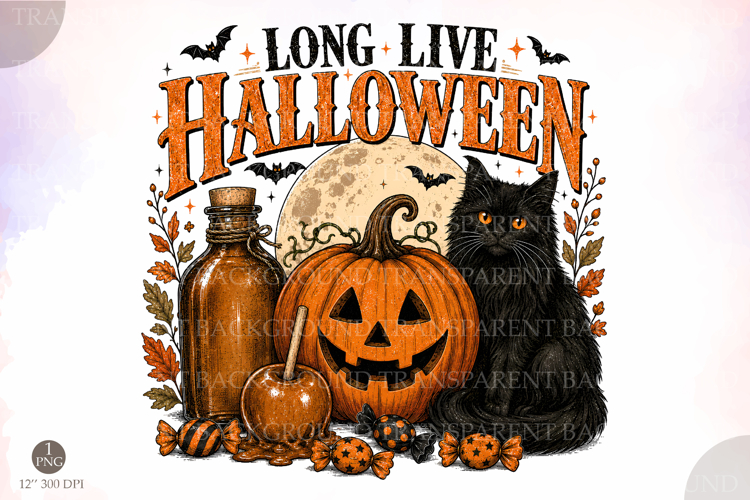 Long Live Halloween PNG,Spooky Pumpkin png