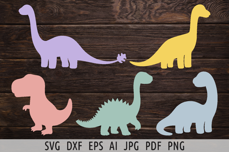 Long neck dinosaurs svg silhouette Amargasaurus Apatosaurus