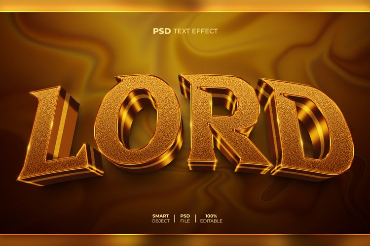 Lord 3D editable text effect example image 1
