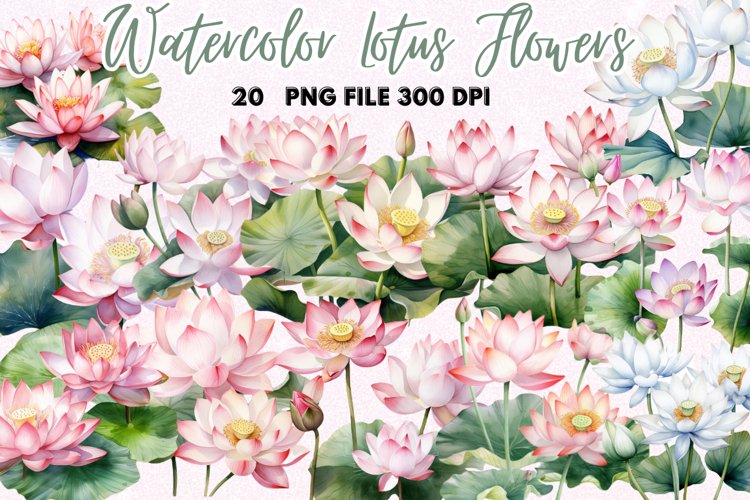 Lotus Flower Clipart Image 4