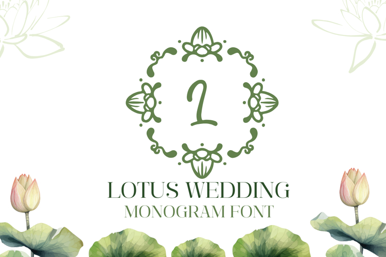 Lotus Wedding Monogram Font