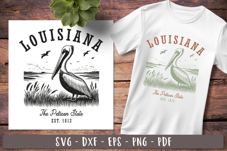 Lousiana svg | Vintage United states design