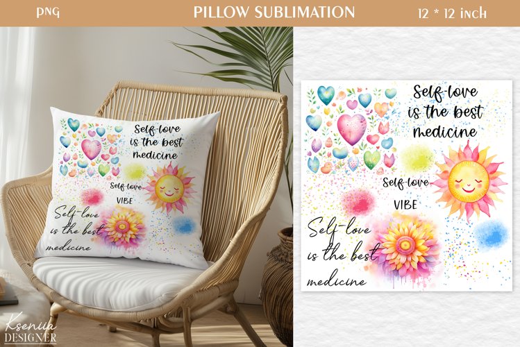 Watercolor Motivational Quotes Pillow Sublimation