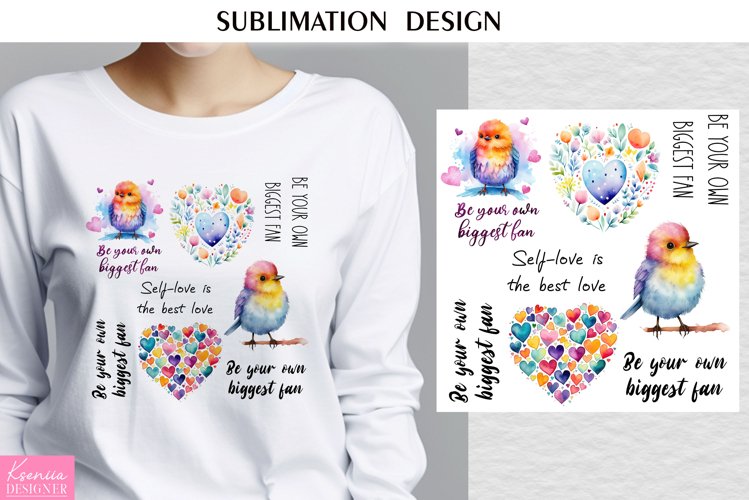 Love Yourself Sublimation| Motivational Quotes Tshirt