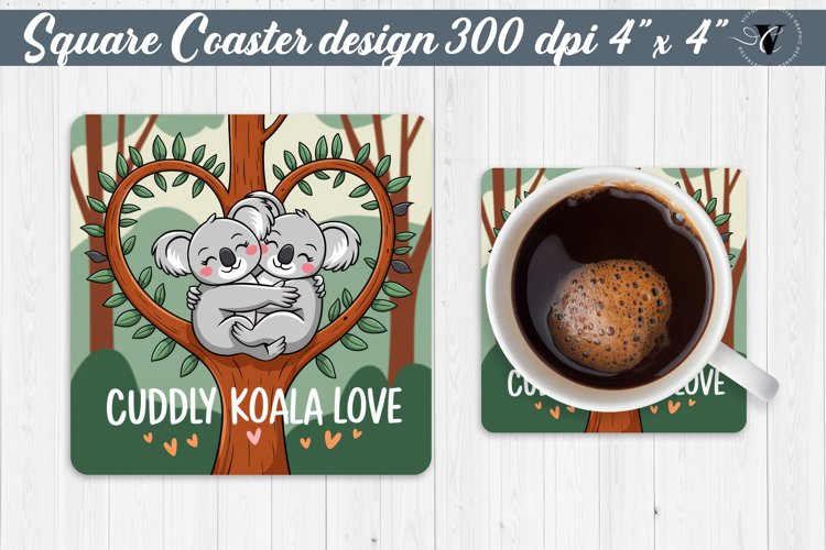 Square Coasters | Valentines Day | Love Animals