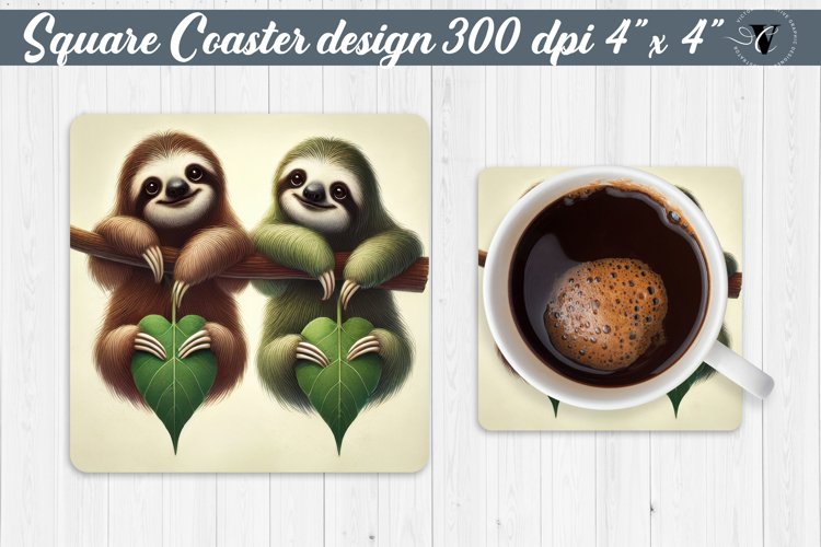Square Coasters | Valentines Day | Love Animals