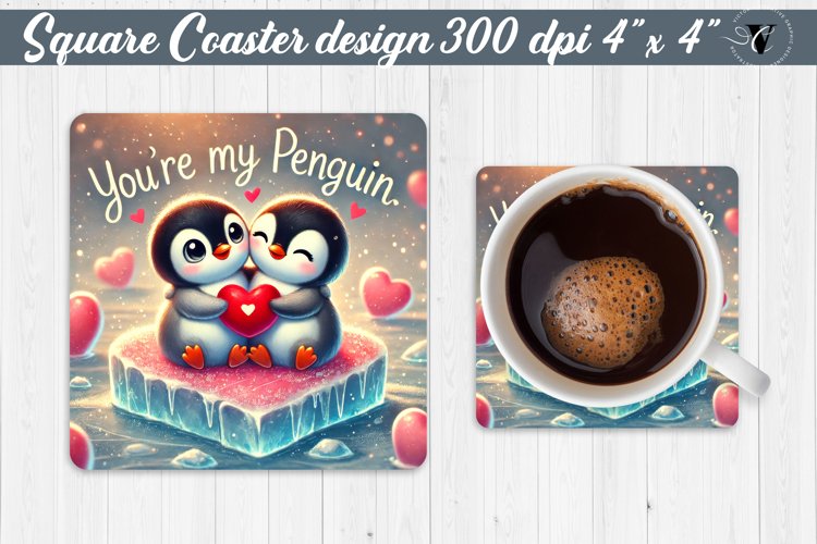 Square Coasters | Valentines Day | Love Animals